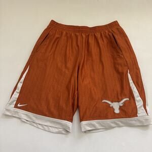 Vintage‎ Nike Texas Longhorns Shorts Mens XL Orange White Mesh Team Basketball